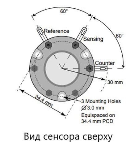 Сенсор электрохимический SO2/SF-100 на диоксид серы (SO2, 0-100ppm)