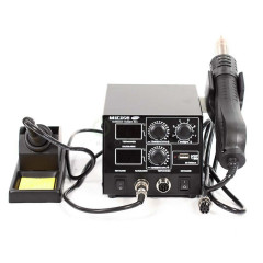Станция паяльная МЕГЕОН 00686 с феном и USB