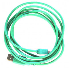 Кабель USB 2м, зеленый